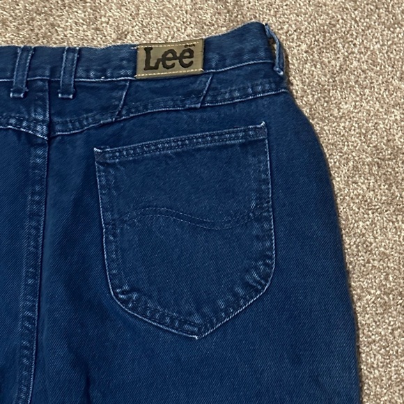 Vintage 80s Lee Dark Wash Tapered Straight Leg High Rise Jeans Women’s Size 32 - Picture 12 of 15